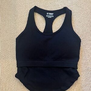 Black tank top with cut outs